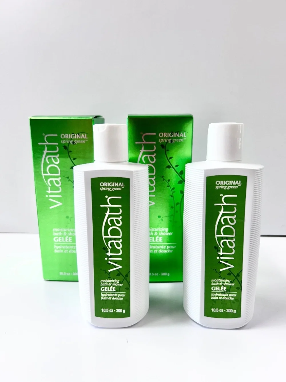 Lot of 2 Vitabath Moisturizing Bath Gelee Original Spring Green  10.5 oz Each